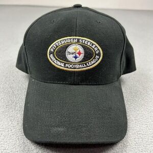 Pittsburgh Steelers Hat Cap Strap Back Mens One Size Black NFL Football Game Day